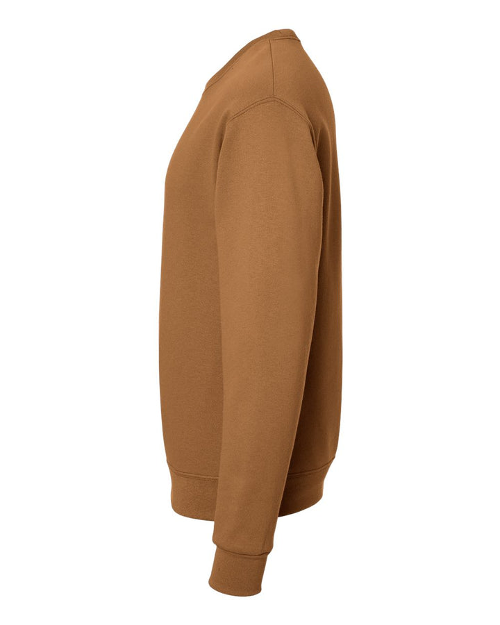 Left View of Golden Pecan NuBlend® Crewneck Sweatshirt - 562MR