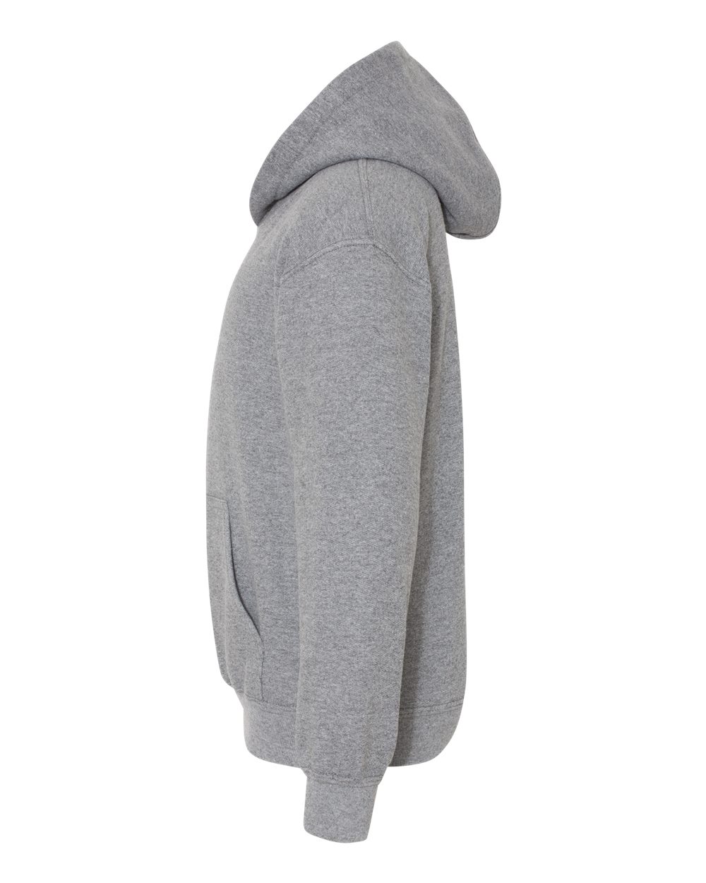 Left View of Graphite Heather Heavy Blend™ Youth Hooded Sweatshirt - 18500B