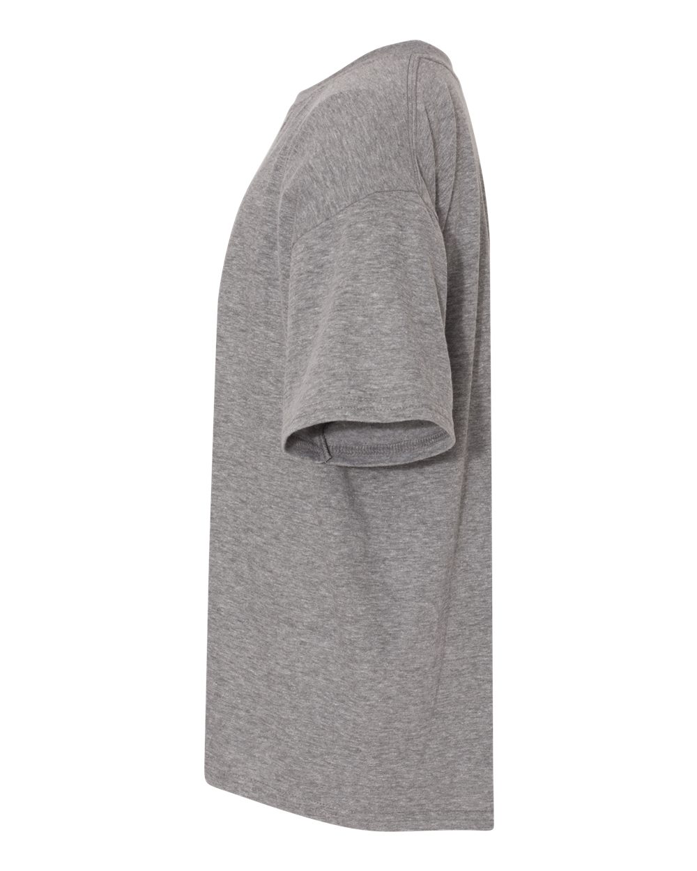 Left View of Graphite Heather Softstyle® Youth T-Shirt - 64000B