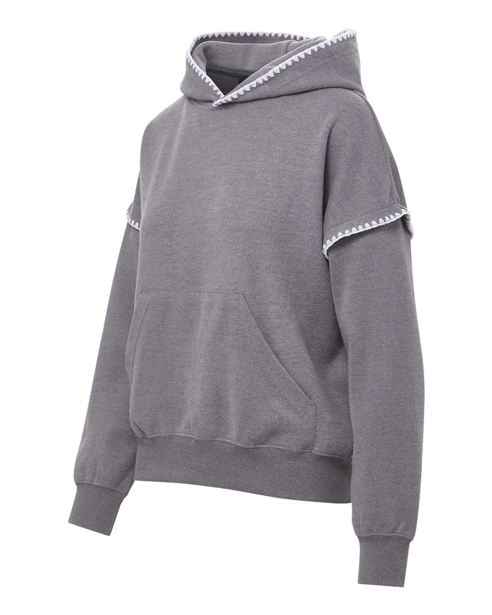 Left View of Graphite Women's Mood & Vibe™ Teegan Crafty Hooded Sweatshirt - W25115