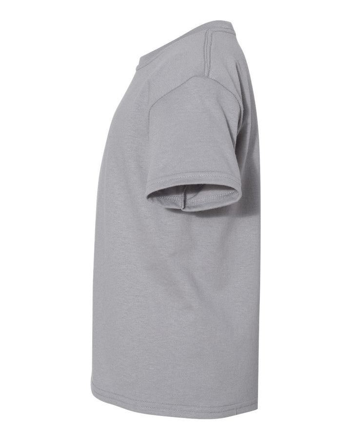 Left View of Gravel DryBlend® Youth T-Shirt - 8000B
