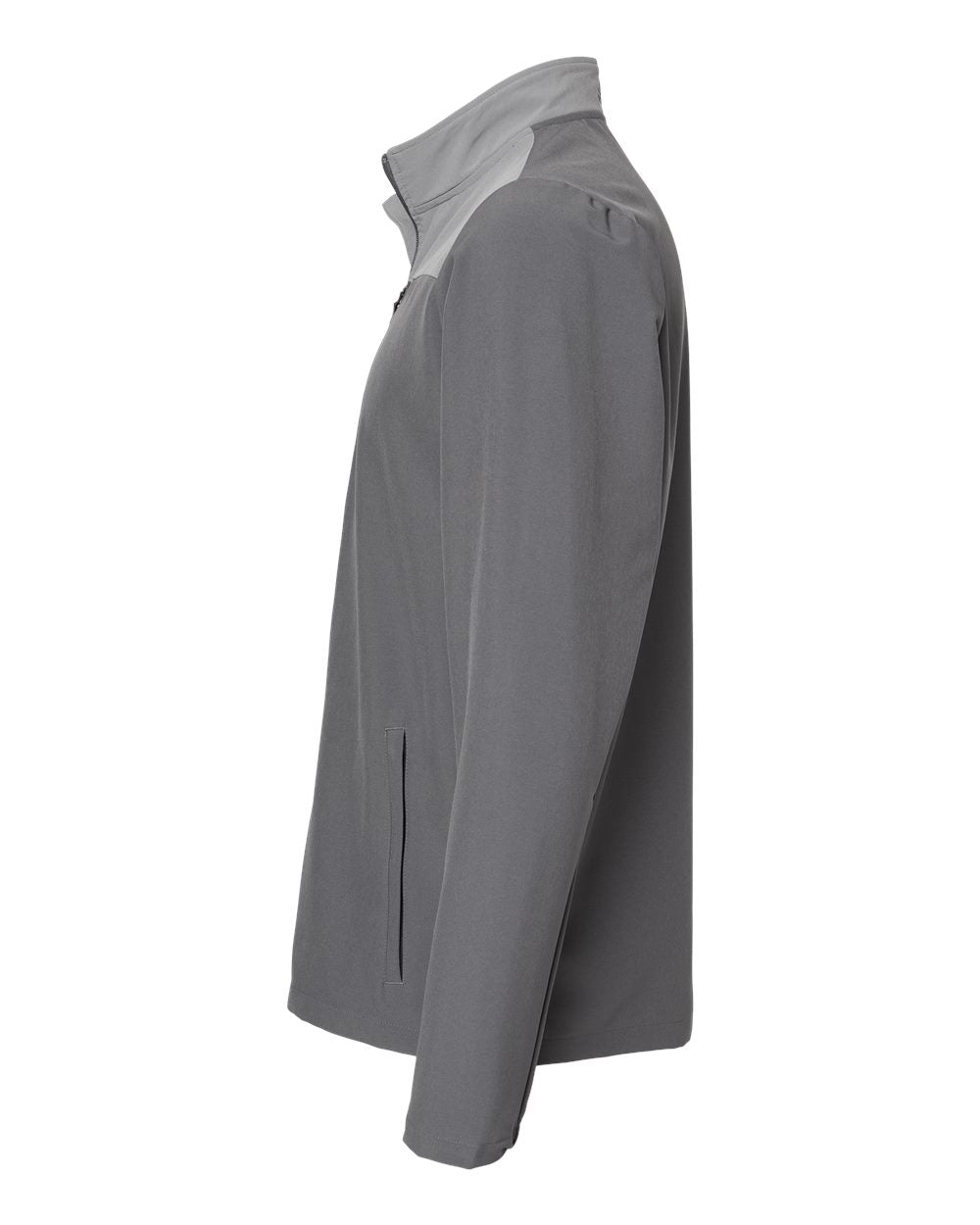 Left View of Grey Five/ Grey Three 3-Stripes Full-Zip Jacket - A267