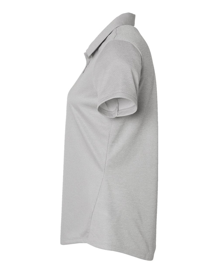 Left View of Grey One Heather Women's Space Dyed Polo - A592