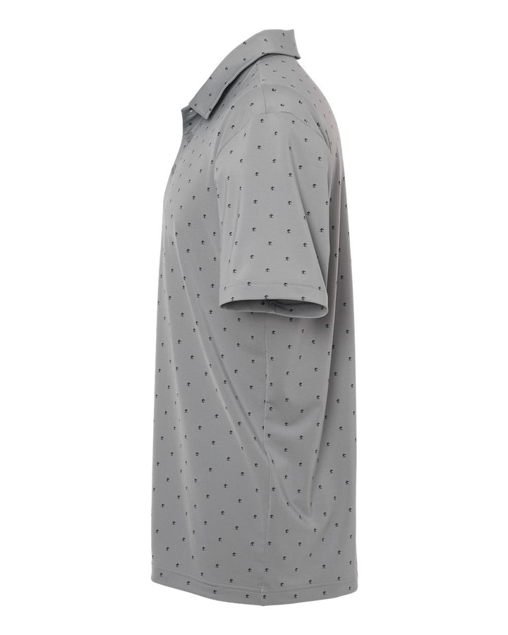 Left View of Grey Three/ Black Pine Tree Polo - A574