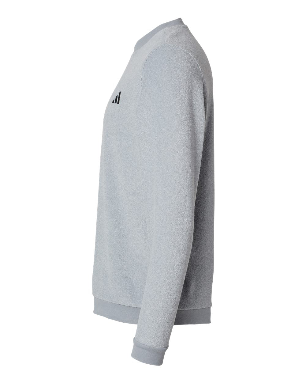 Left View of Grey Three Crewneck Sweatshirt - A586