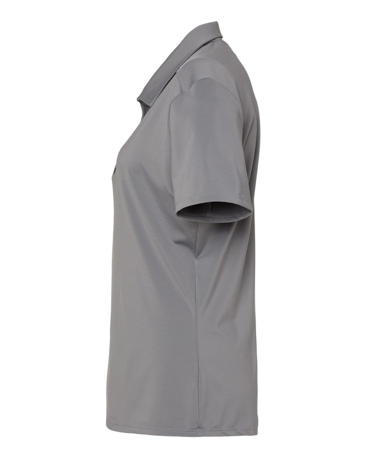 Left View of Grey Three Women's Ultimate Solid Polo - A515