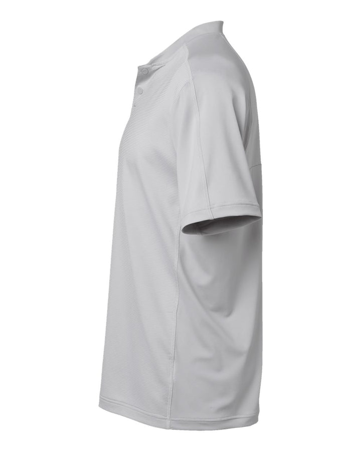 Left View of Grey Two Sport Collar Polo - A584