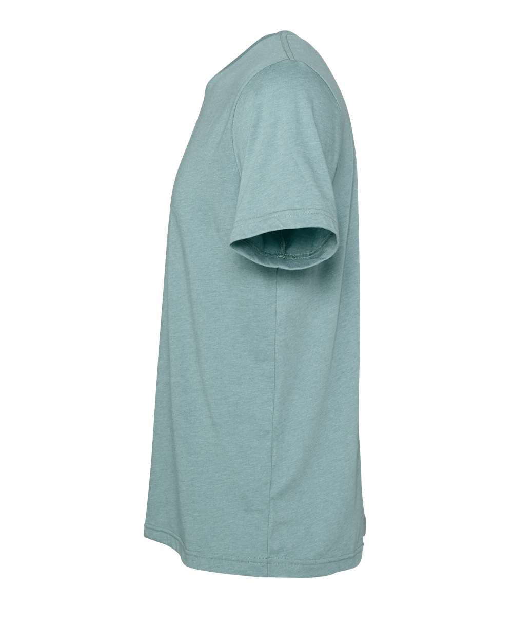 Left View of Heather Blue Lagoon CVC Jersey Tee - 3001CVC