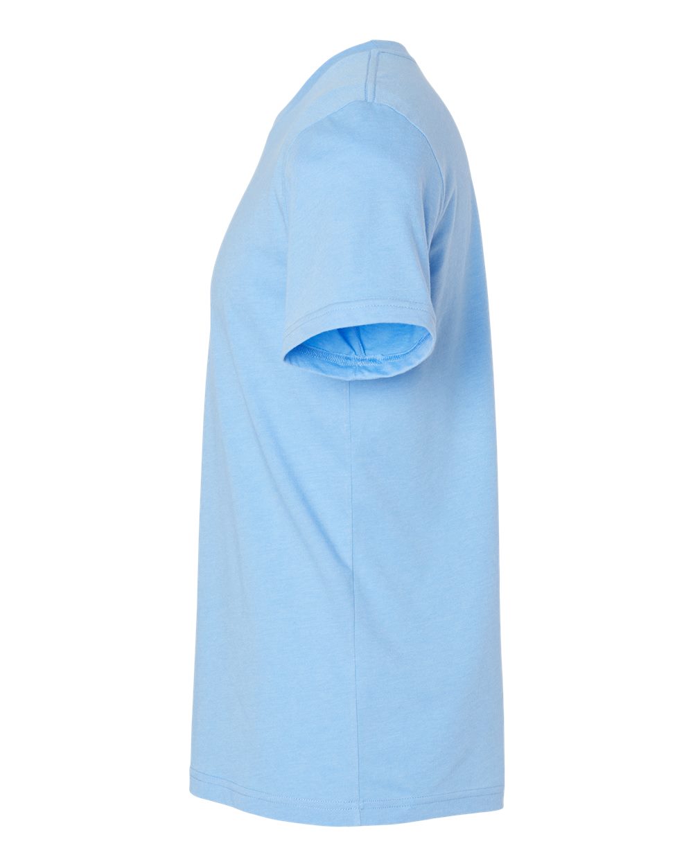 Left View of Heather Carolina Blue CVC Jersey Tee - 3001CVC