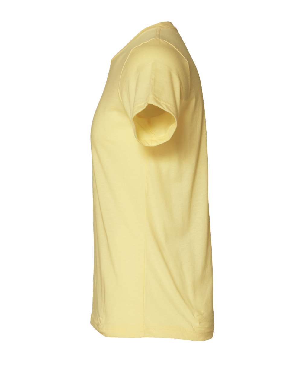 Left View of Heather French Vanilla CVC Jersey Tee - 3001CVC