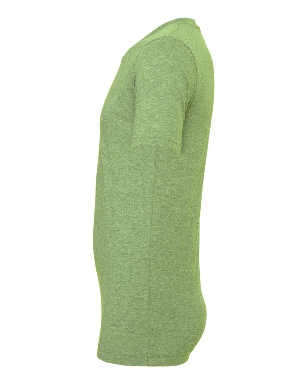 Left View of Heather Green CVC Jersey Tee - 3001CVC
