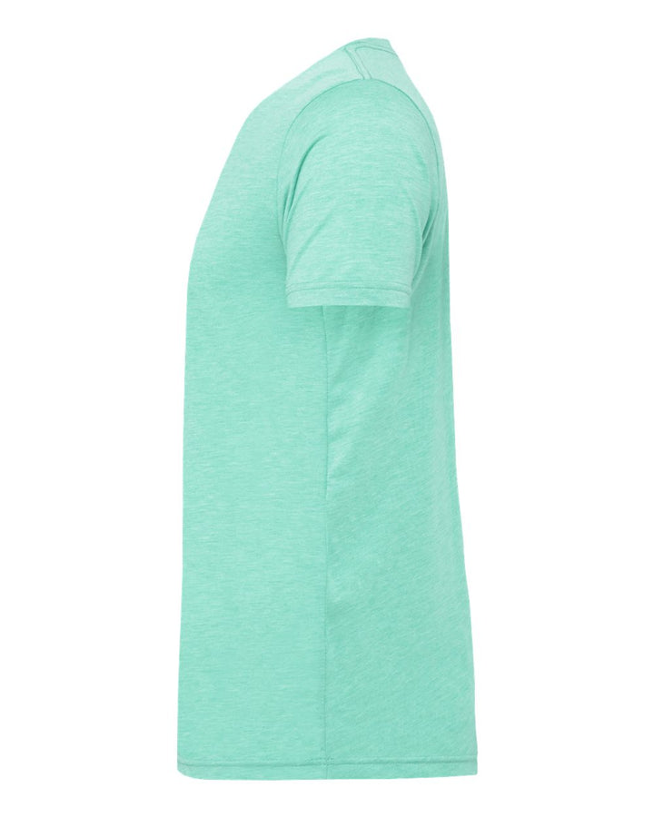 Left View of Heather Mint CVC Jersey Tee - 3001CVC