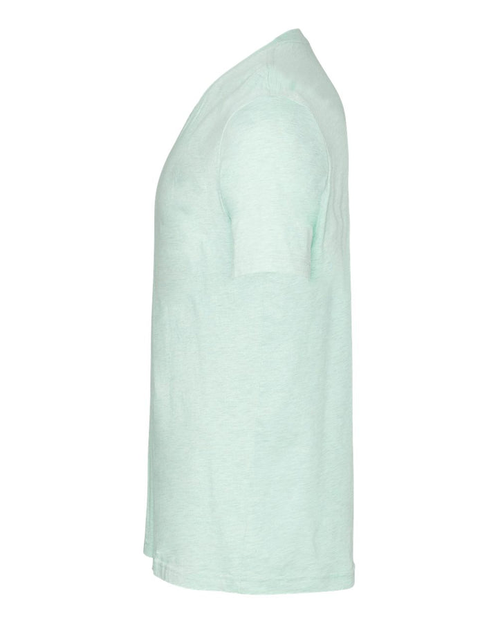 Left View of Heather Prism Mint CVC Jersey Tee - 3001CVC