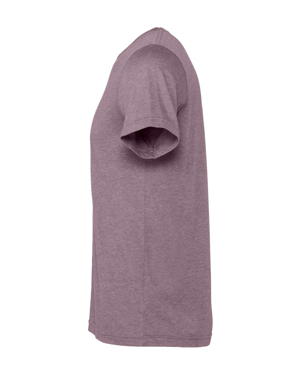 Left View of Heather Purple CVC Jersey Tee - 3001CVC
