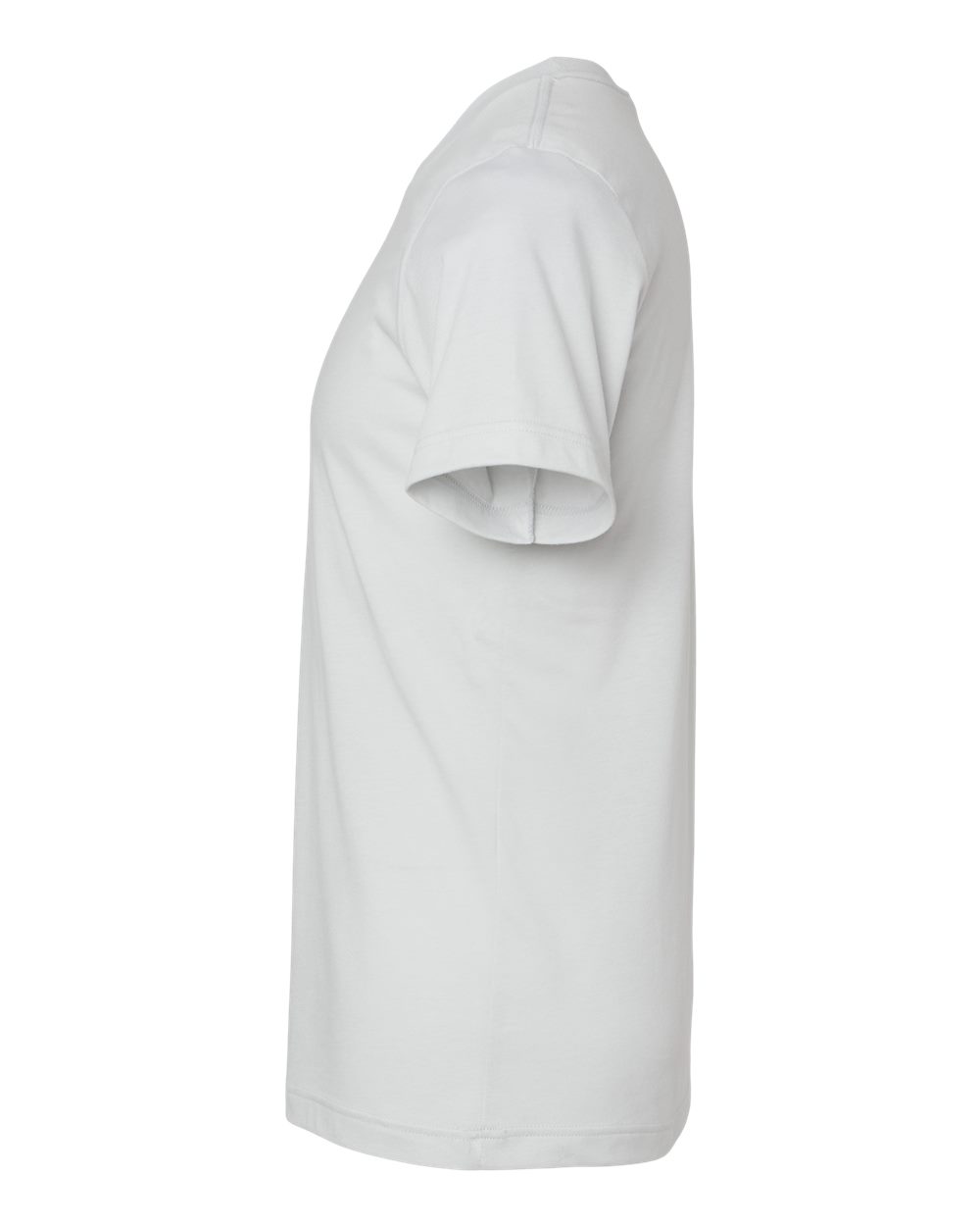 Left View of Heather Silver CVC Jersey Tee - 3001CVC