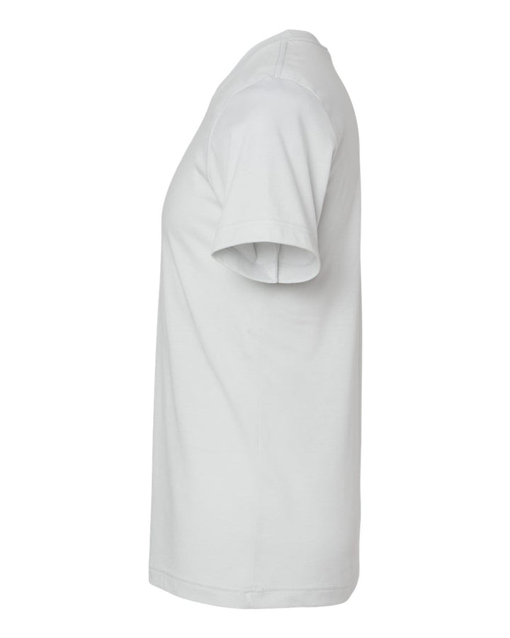 Left View of Heather Silver CVC Jersey Tee - 3001CVC