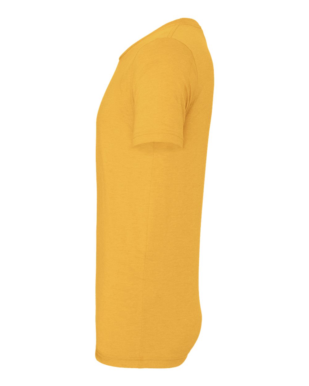 Left View of Heather Yellow Gold CVC Jersey Tee - 3001CVC