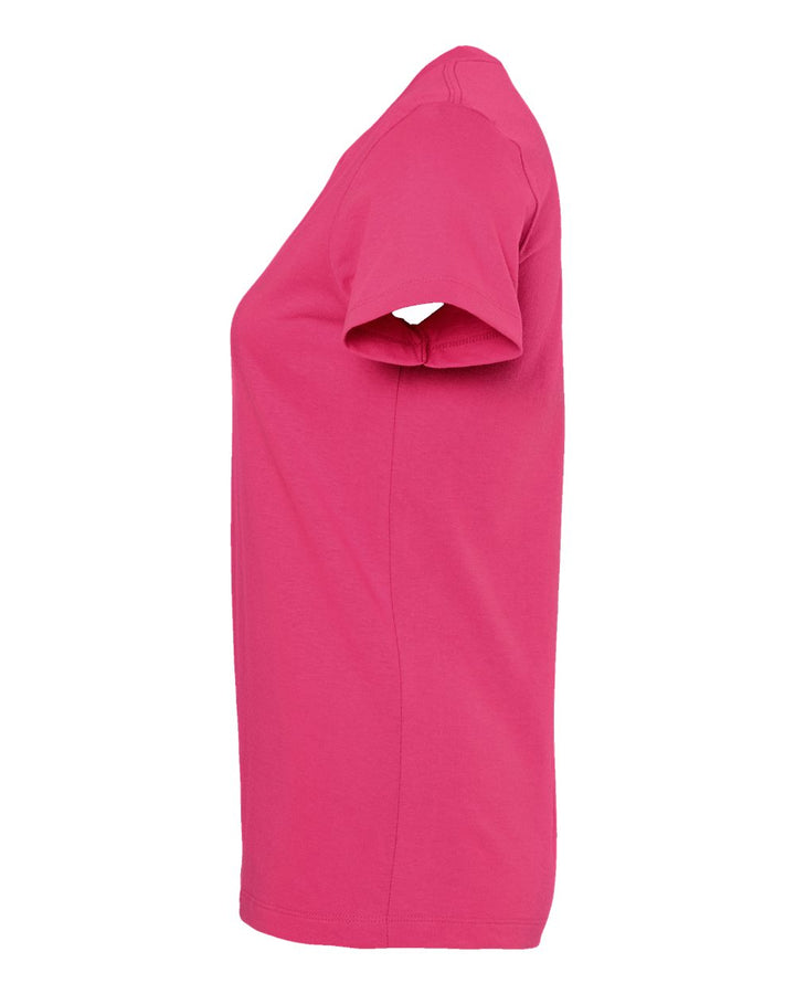 Left View of Heliconia Women's Gold Soft Touch T-Shirt - 4810