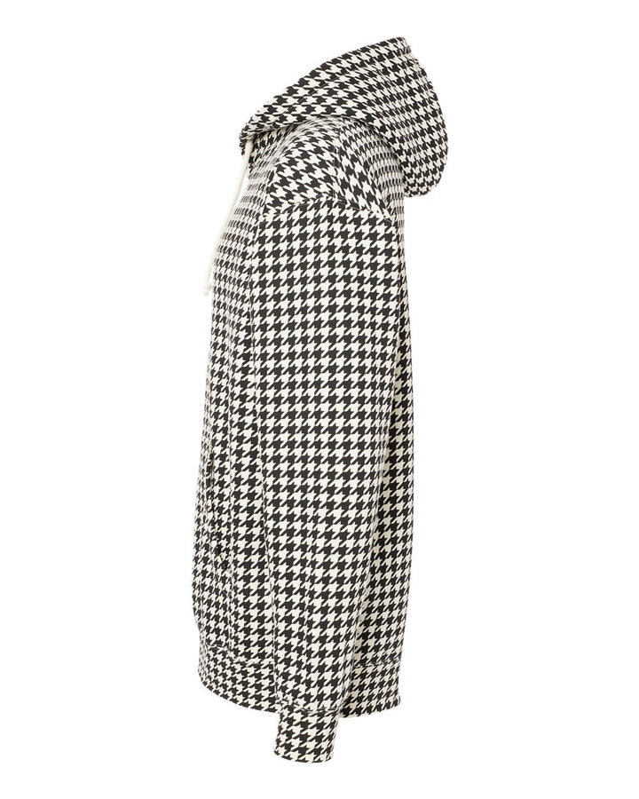 Left View of Houndstooth Heavyweight Hooded Sweatshirt - IND4000