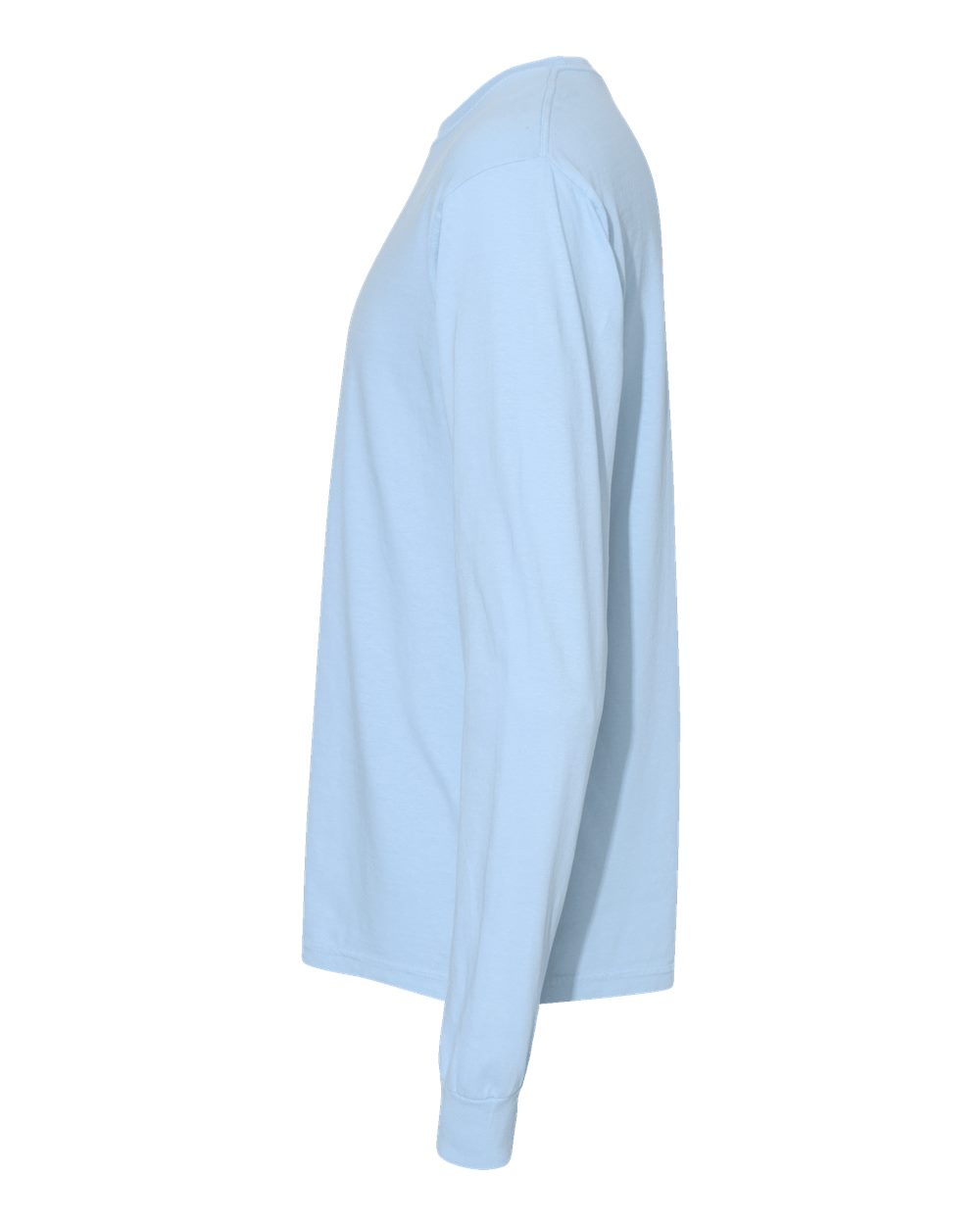 Left View of Hydrangea Garment-Dyed Heavyweight Long Sleeve T-Shirt - 6014