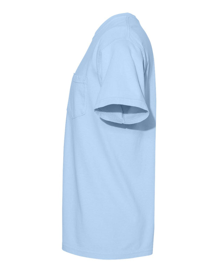 Left View of Hydrangea Garment-Dyed Heavyweight Pocket T-Shirt - 6030