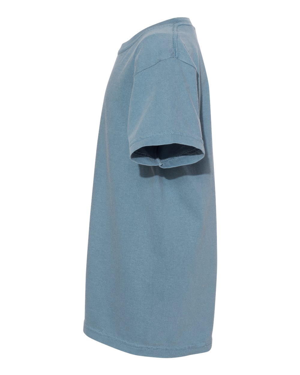 Left View of Ice Blue Garment-Dyed Youth Heavyweight T-Shirt - 9018