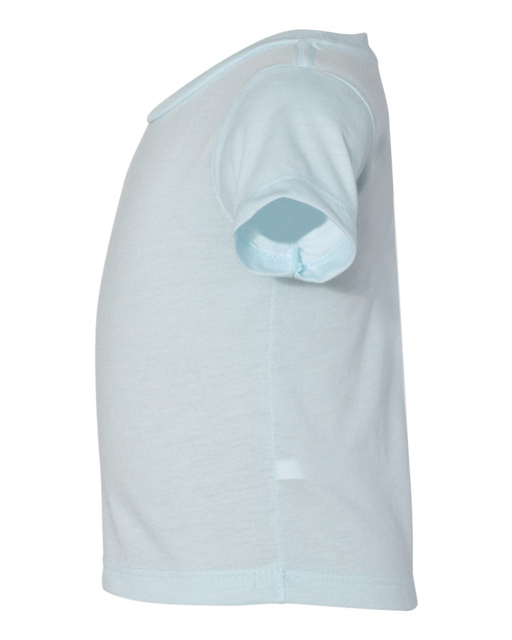 Left View of Ice Blue Triblend Infant Triblend Tee - 3413B
