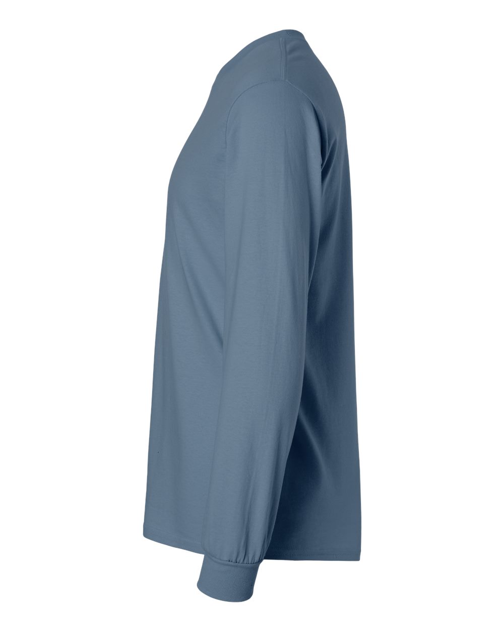 Left View of Indigo Blue Ultra Cotton® Long Sleeve T-Shirt - 2400