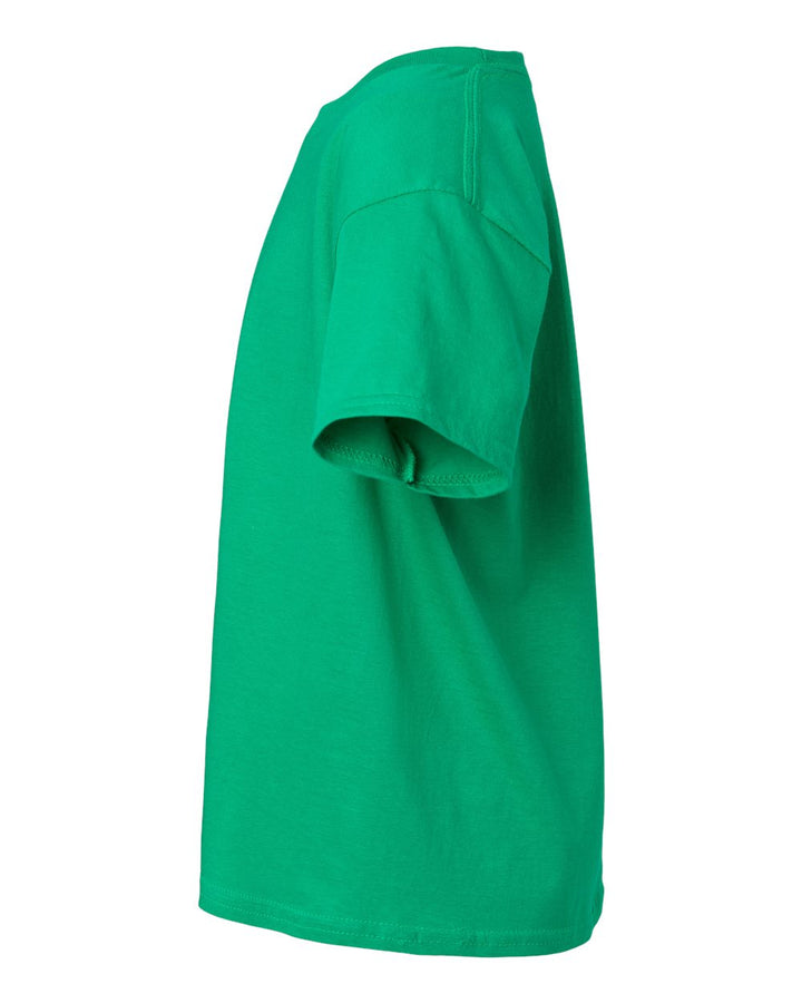 Left View of Irish Green Softstyle® Youth T-Shirt - 64000B