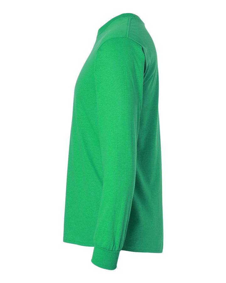 Left View of Irish Green Ultra Cotton® Long Sleeve T-Shirt - 2400