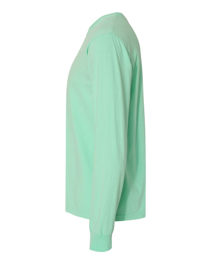 Left View of Island Reef Garment-Dyed Heavyweight Long Sleeve T-Shirt - 6014