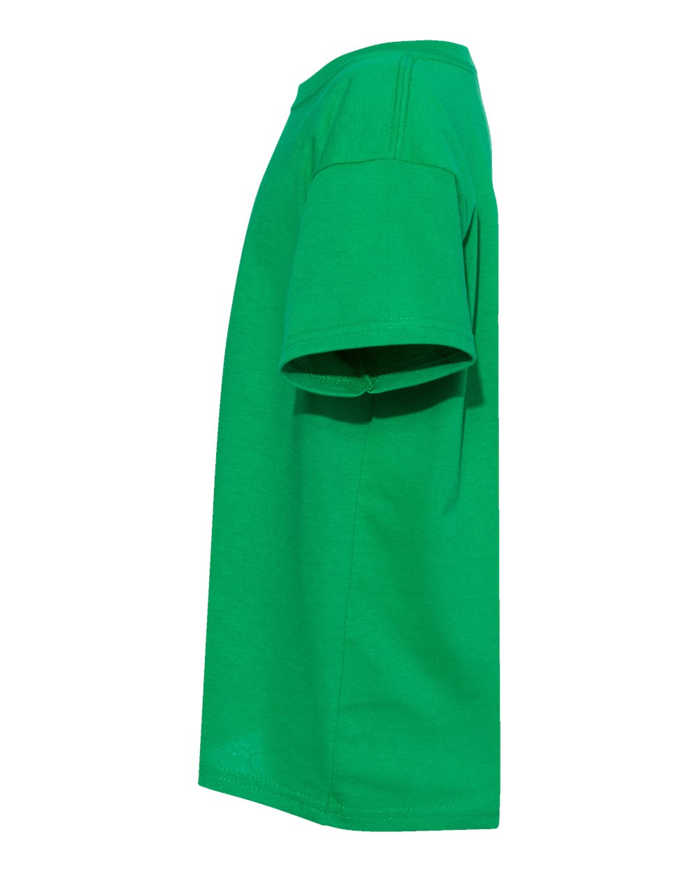 Left View of Kelly Green Essential-T Youth T-Shirt - 5480