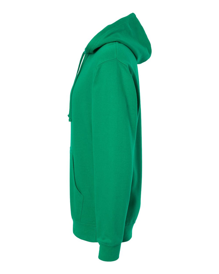 Left View of Kelly Green Midweight Hooded Sweatshirt - SS4500