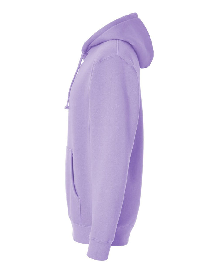 Left View of Lavender Heavyweight Hooded Sweatshirt - IND4000