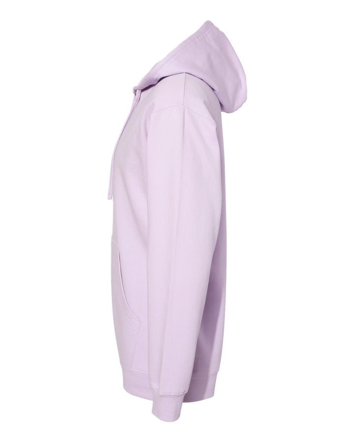 Left View of Lavender Midweight Hooded Sweatshirt - SS4500