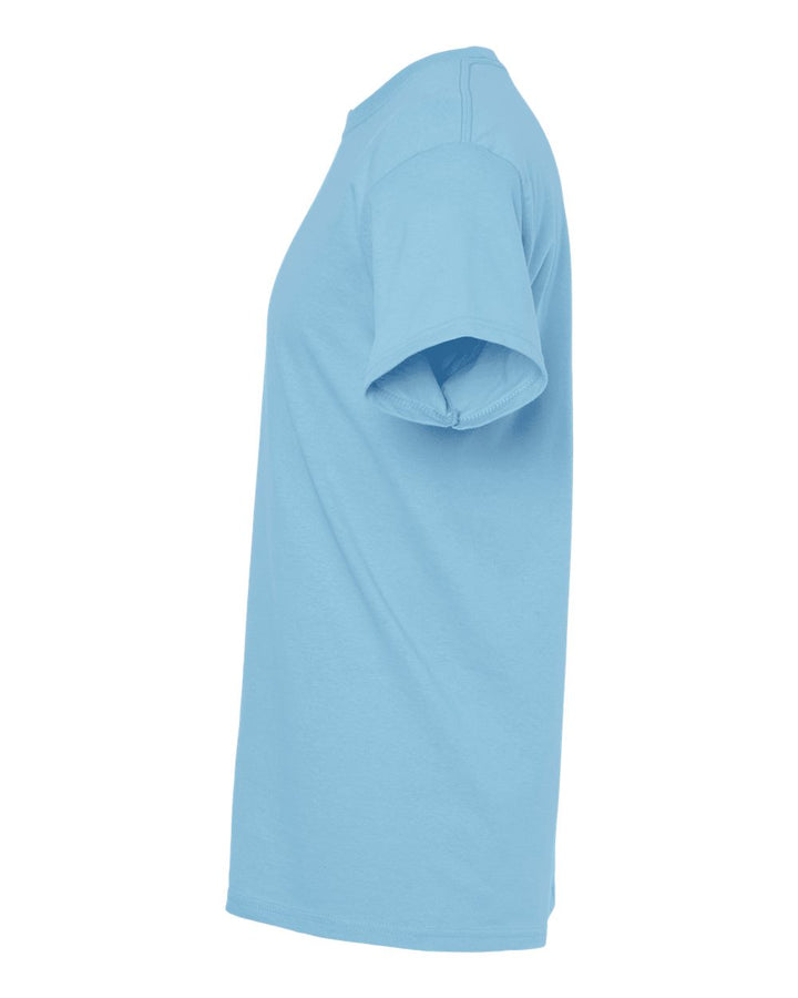 Left View of Light Blue Gold Soft Touch T-Shirt - 4800