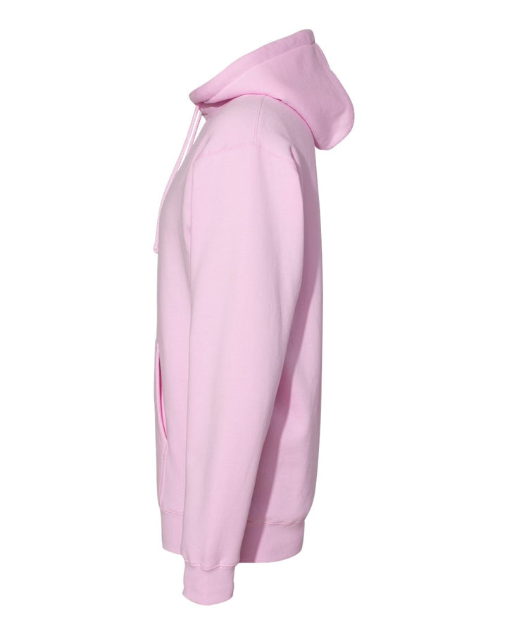 Left View of Light Pink Heavyweight Hooded Sweatshirt - IND4000