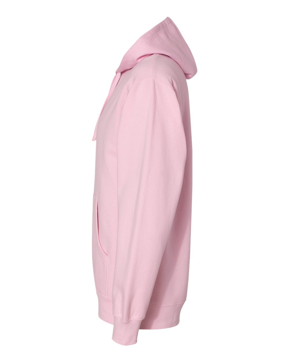 Left View of Light Pink Midweight Hooded Sweatshirt - SS4500