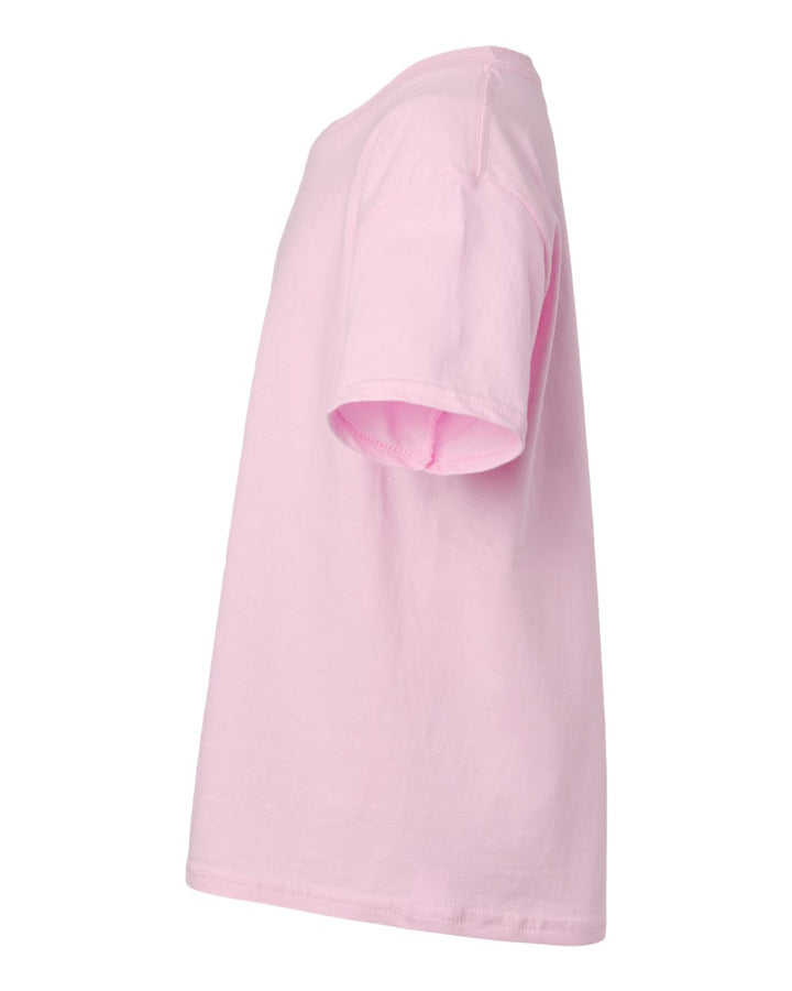 Left View of Light Pink Softstyle® Youth T-Shirt - 64000B