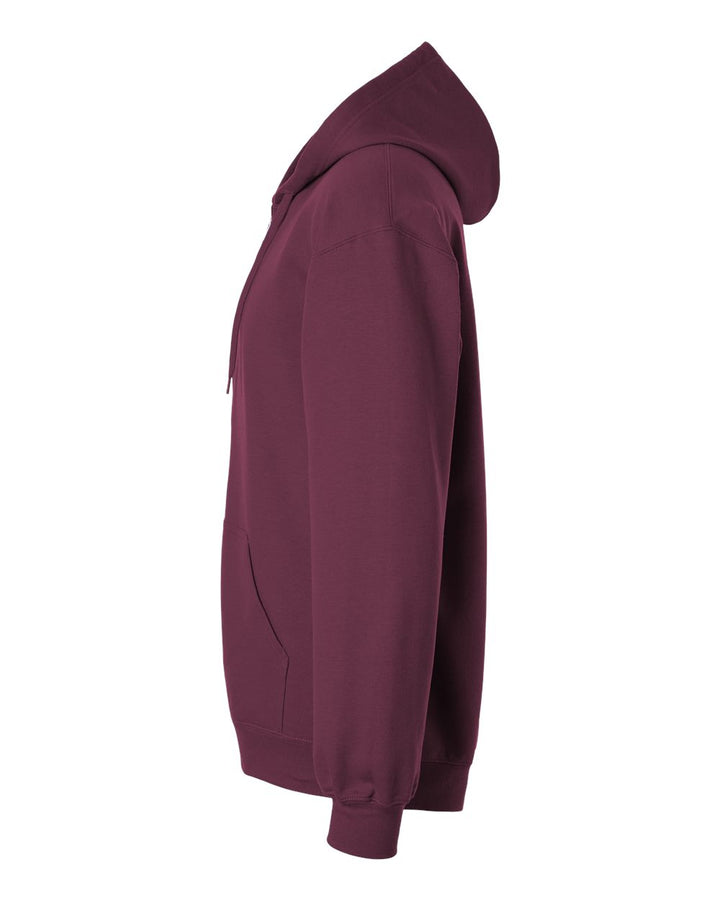 Left View of Maroon Softstyle® Full-Zip Hooded Sweatshirt - SF600
