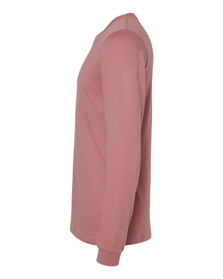 Left View of Mauve Jersey Long Sleeve Tee - 3501