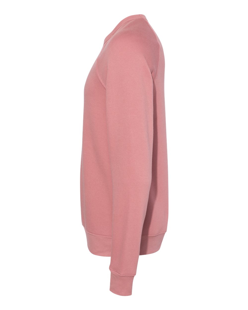 Left View of Mauve Sponge Fleece Raglan Crewneck Sweatshirt - 3901