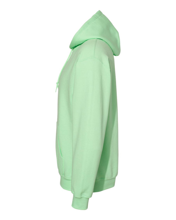 Left View of Mint Green Heavy Blend™ Hooded Sweatshirt - 18500