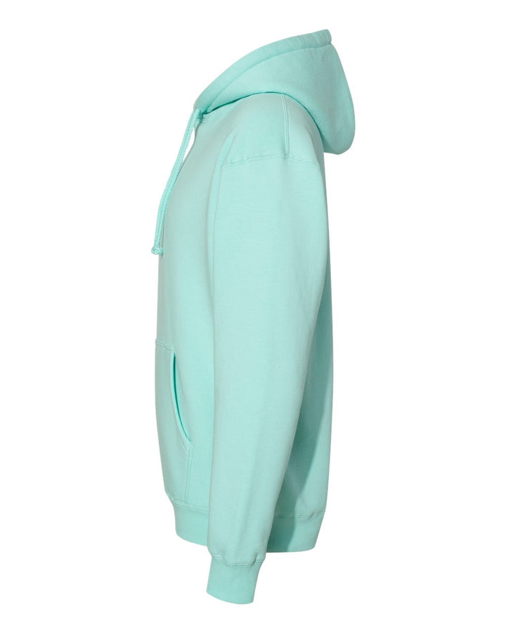 Left View of Mint Heavyweight Hooded Sweatshirt - IND4000