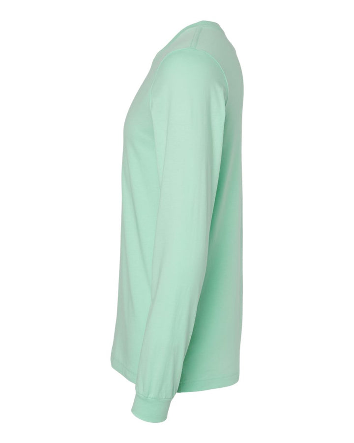 Left View of Mint Jersey Long Sleeve Tee - 3501