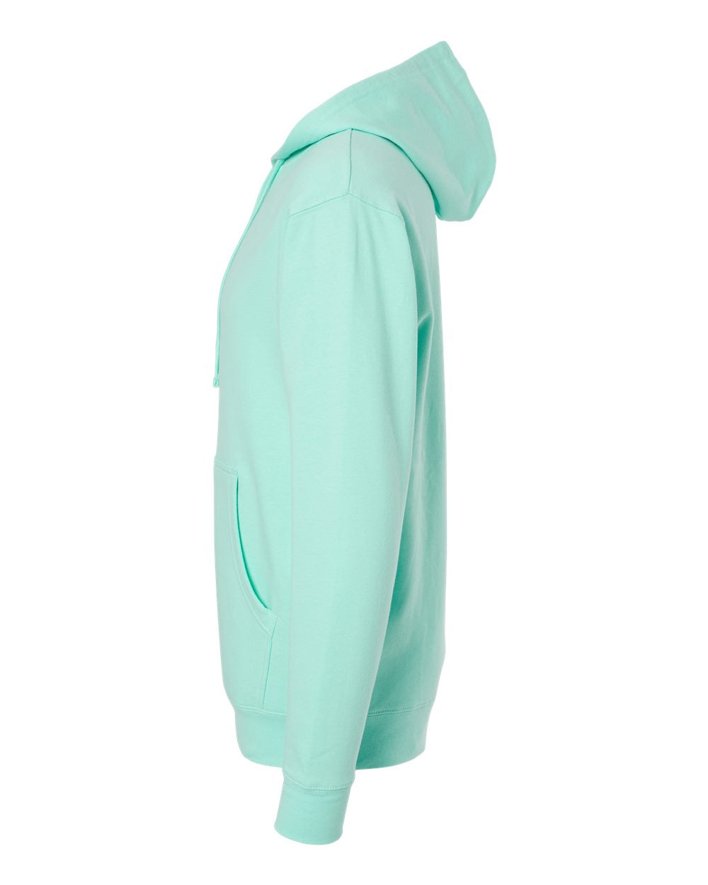 Left View of Mint Midweight Hooded Sweatshirt - SS4500