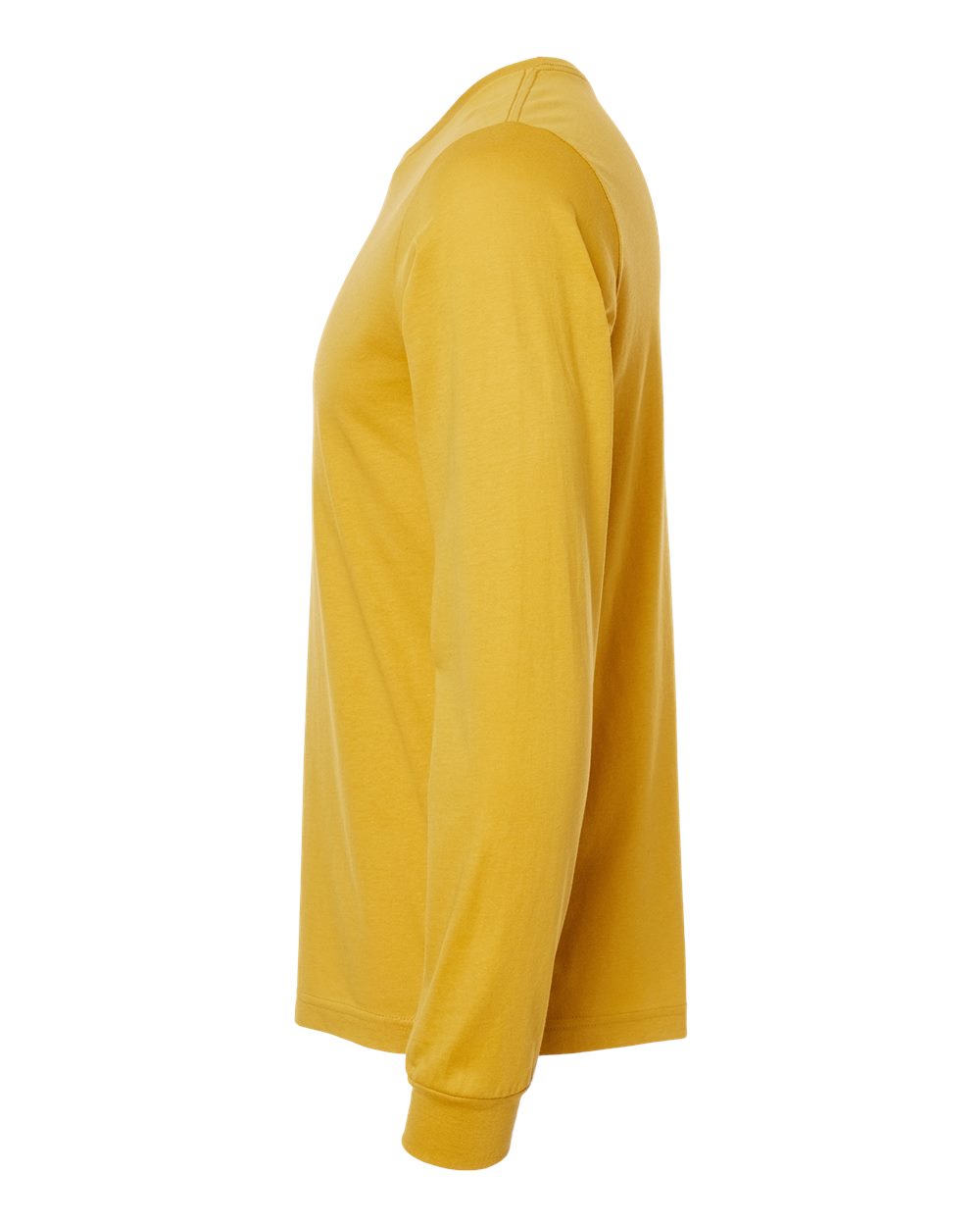 Left View of Mustard Jersey Long Sleeve Tee - 3501