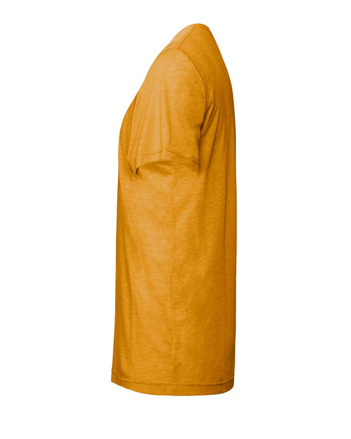 Left View of Mustard Triblend Triblend Tee - 3413