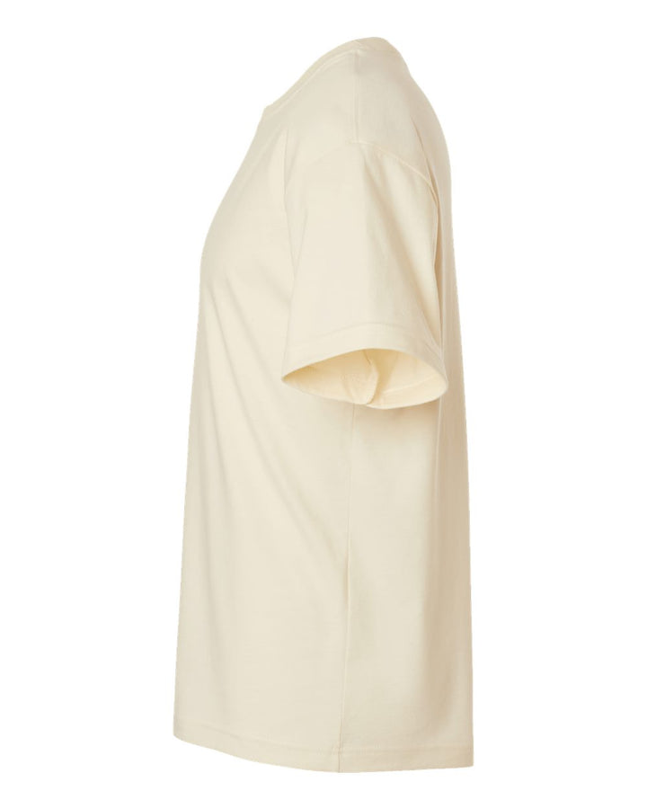 Left View of Natural 6 oz. Heavyweight Tee - 3010