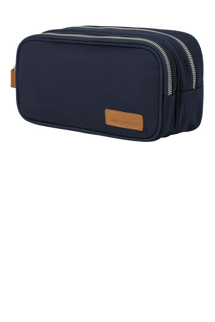 Left View of NavyBlazer Brooks Brothers Wells Dopp Kit BB18870